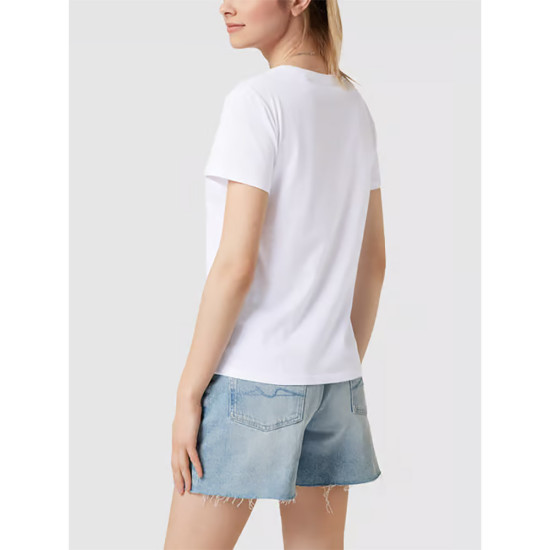 Pepe Jeans Γυναικεία κοντομάνικη μπλούζα Lali Metallic Logo Cotton T-Shirt